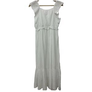 Justice White Eyelet Lace Maxi Dress Size 14